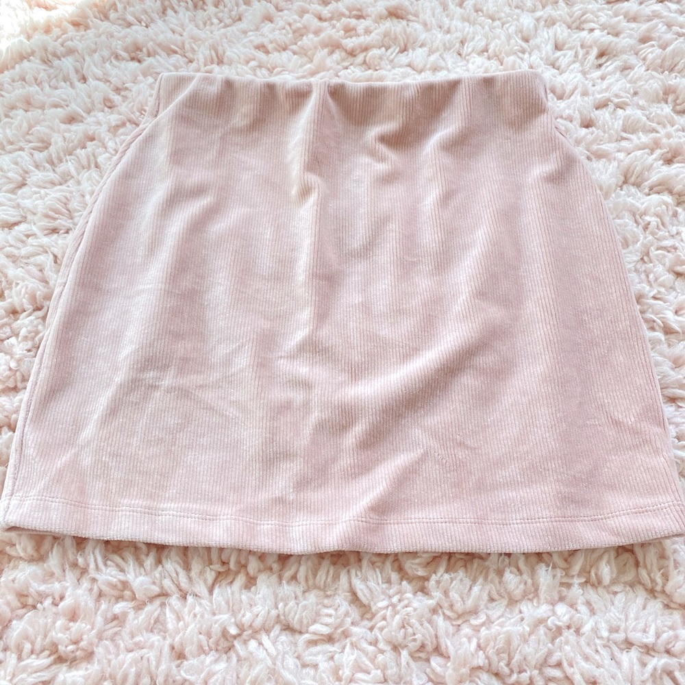Corduroy Pink Mini Skirt